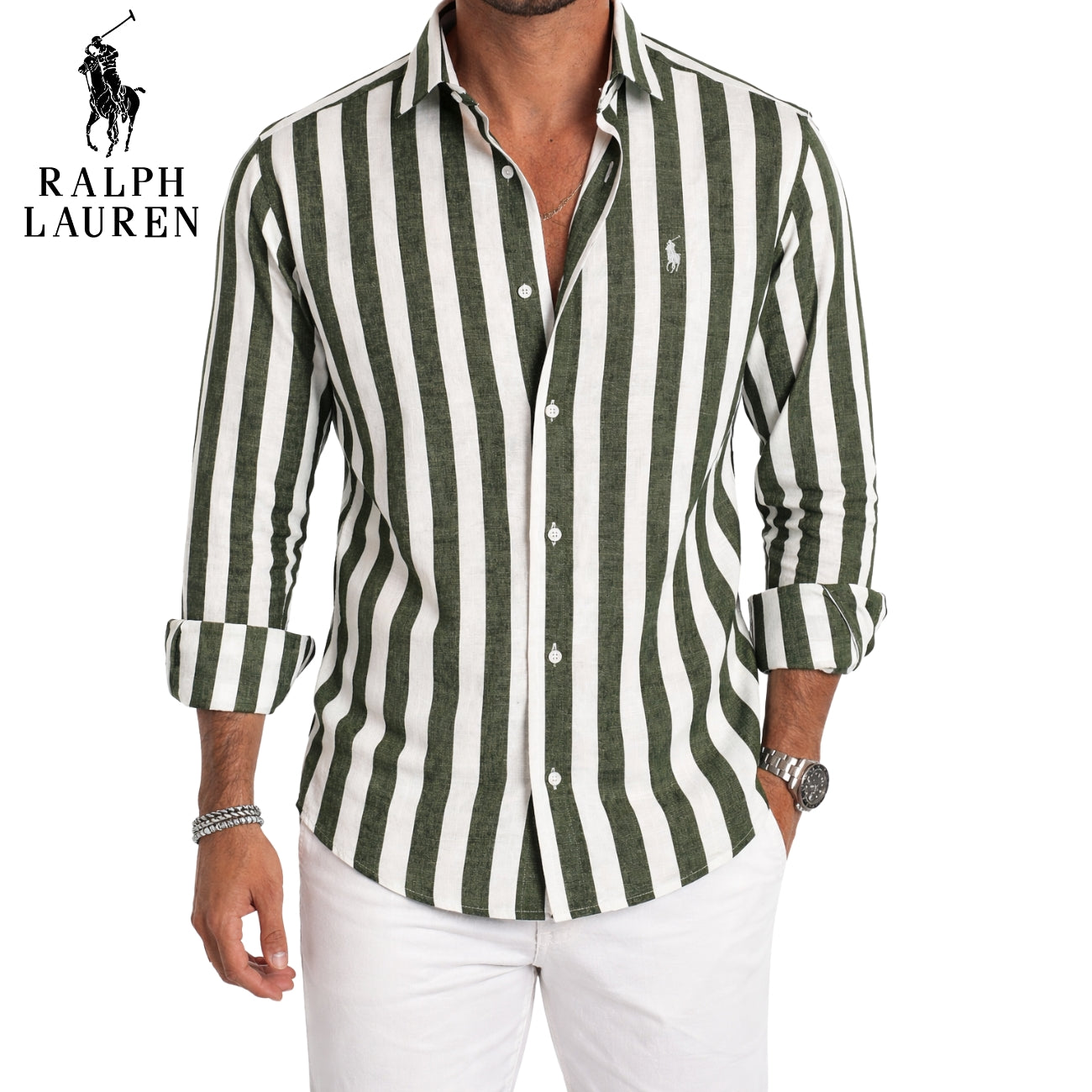 Chemise Rayee Casual Premium