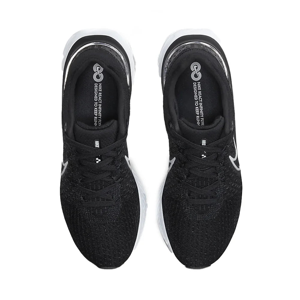 Basket NK React Infinity Run Flyknit 3 Blanc/Noir