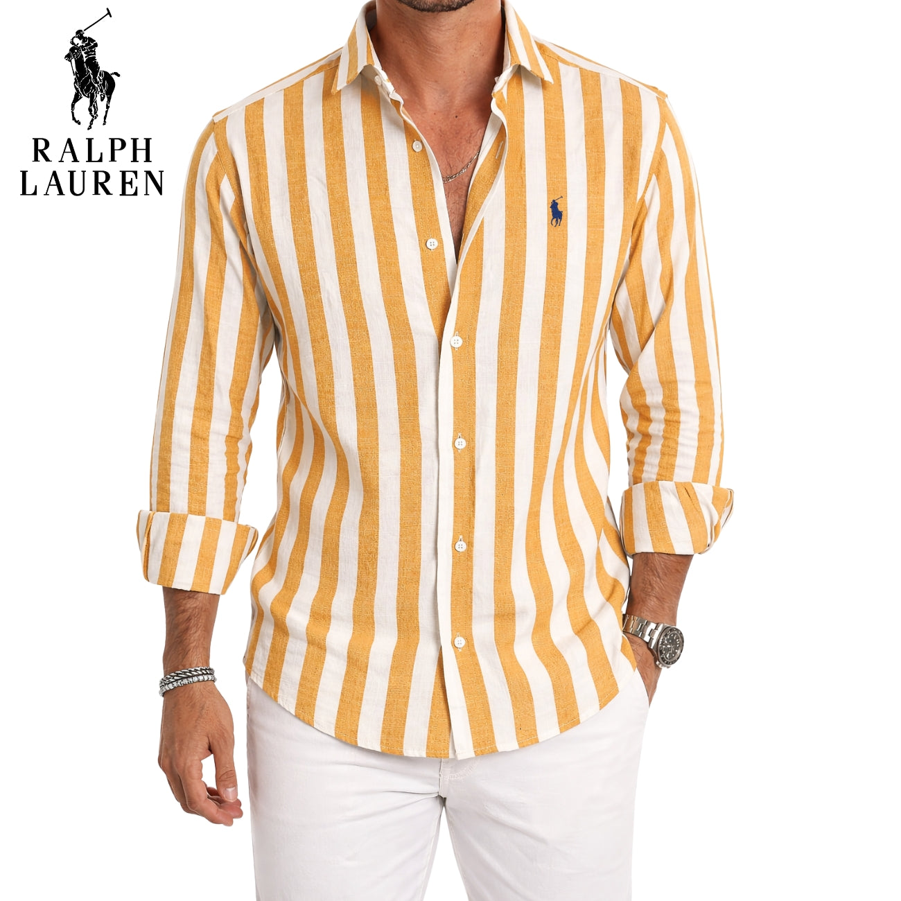 Chemise Rayee Casual Premium