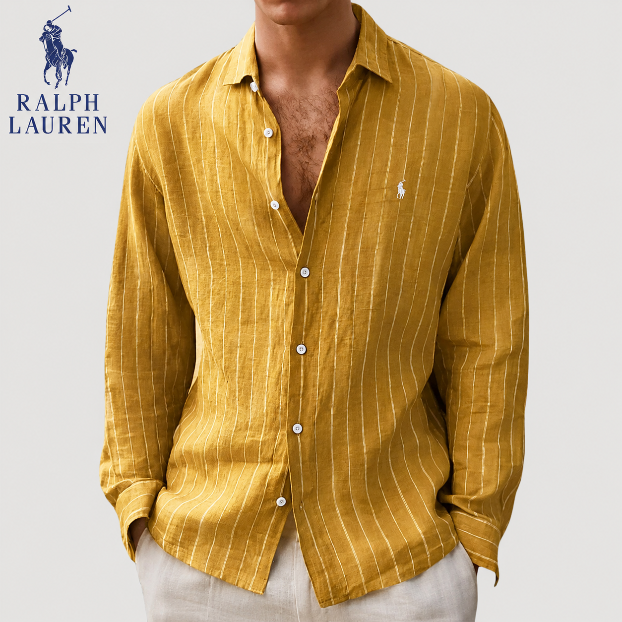Chemise Rayée Casual Butonnée