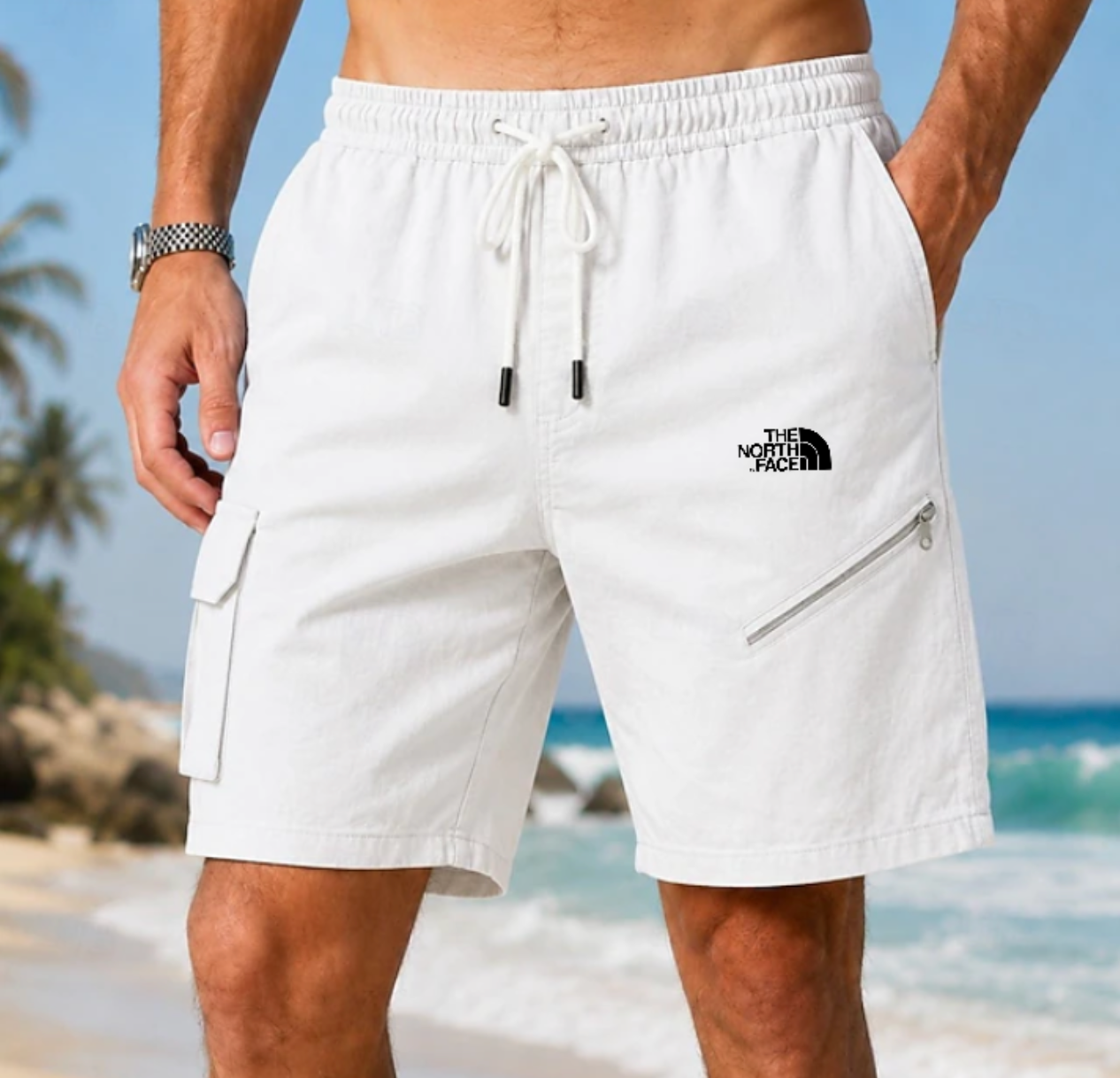 TNF™ | Short Cargo Homme Zippé Élastiqué — 1 Acheté = 1 Offert