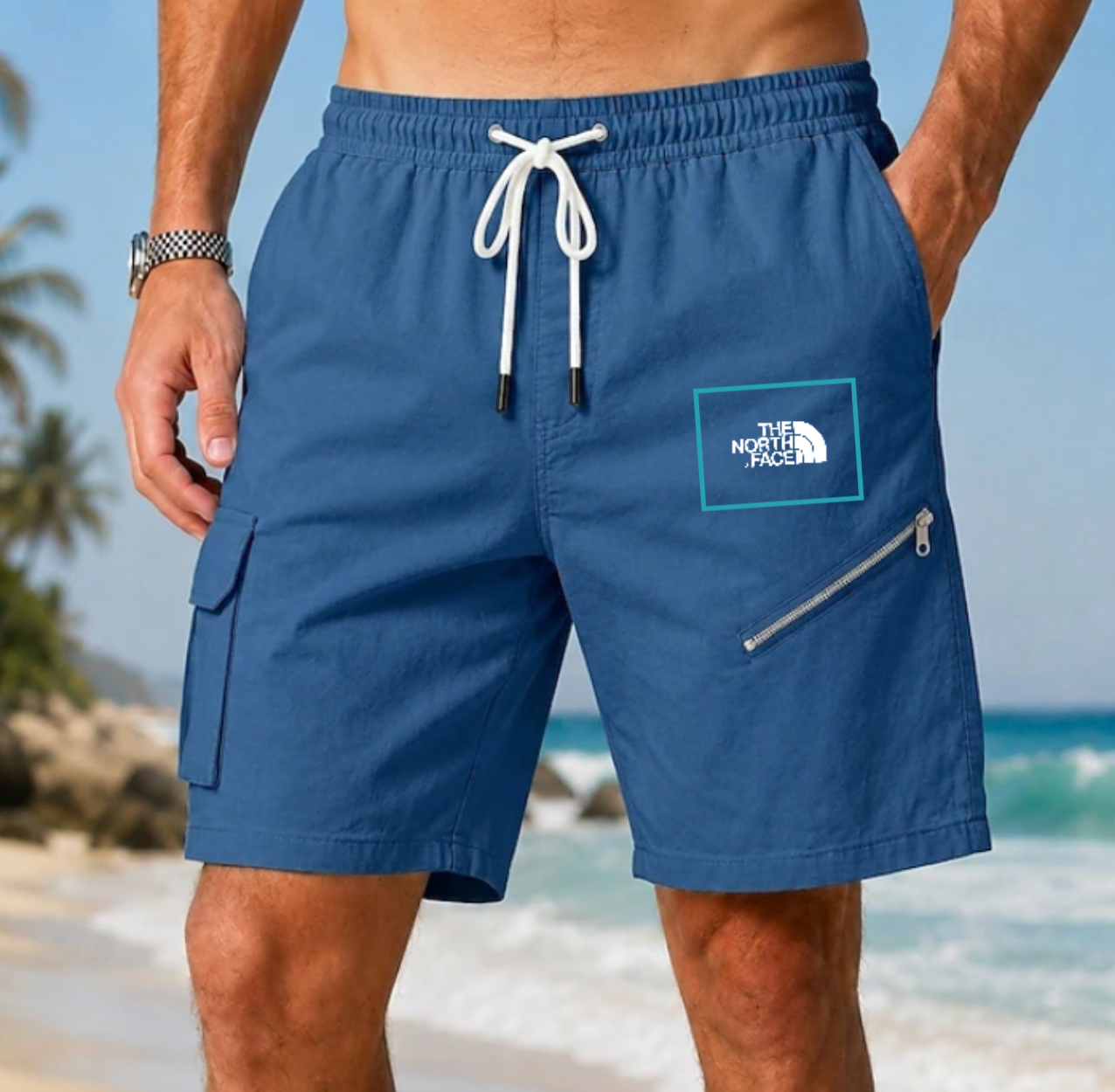 TNF™ | Short Cargo Homme Zippé Élastiqué — 1 Acheté = 1 Offert