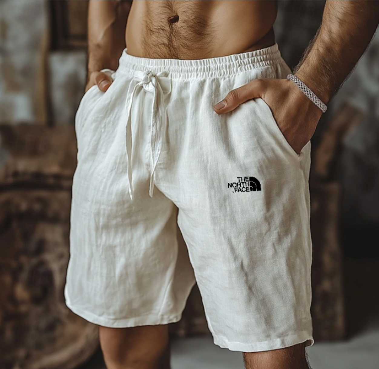 TNF™ | Short Lin Homme Élastiqué Cordon — 1 Acheté = 1 Offert