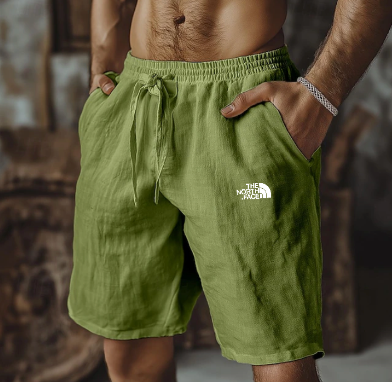 TNF™ | Short Lin Homme Élastiqué Cordon — 1 Acheté = 1 Offert