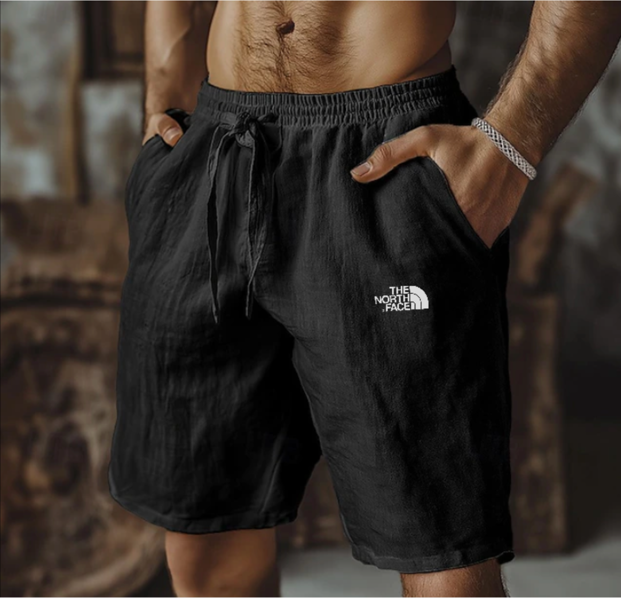 TNF™ | Short Lin Homme Élastiqué Cordon — 1 Acheté = 1 Offert