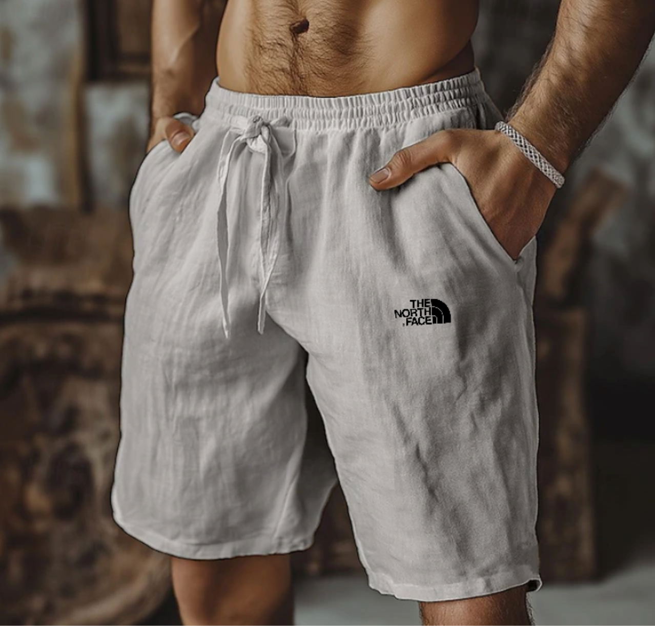 TNF™ | Short Lin Homme Élastiqué Cordon — 1 Acheté = 1 Offert