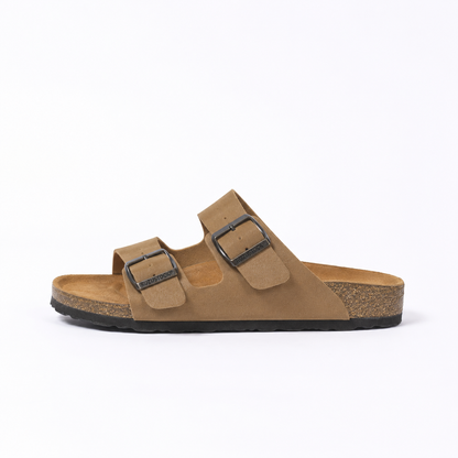 Birkenstock Boston Classic Sandals en Daim Taupe