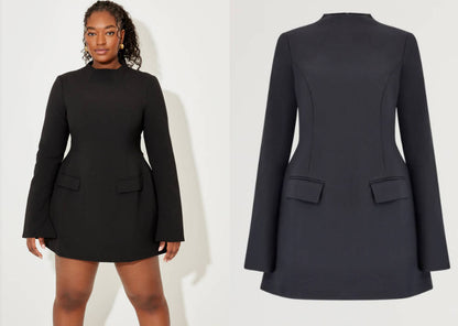 Effortless Split Sleeve Mini Dress